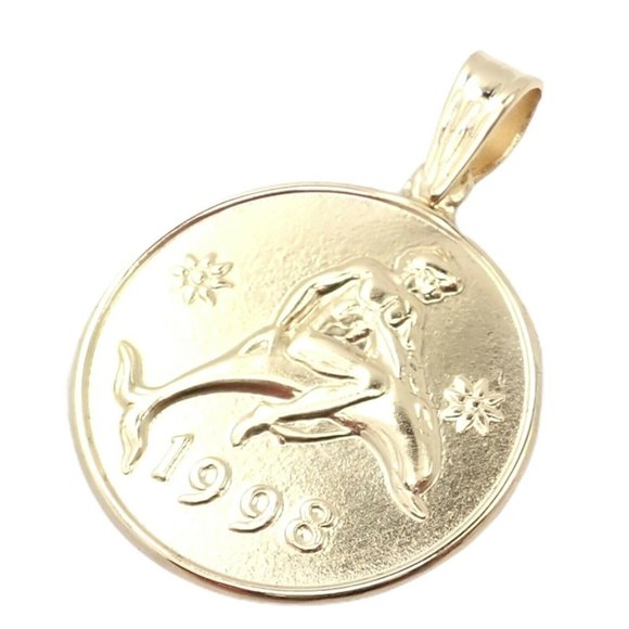 Rare! Vintage Ilias Lalaounis Good Luck Dolphin Boy Charm Pendant 1998